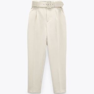 ZARA High-Waisted Pants with Matching Belt